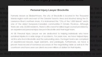 Best Stoney Creek Injury Lawyer - EB Personal Injury Lawyer (800) 289-5079