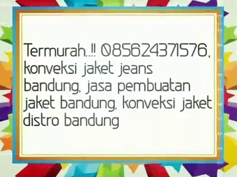 Termurah.. 085624371576 konveksi jaket jeans bandung