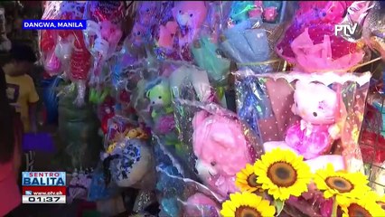 Mga tindero ng bulaklak sa Dangwa, abala na para sa Valentine's Day