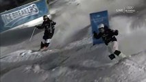 Double backflip @World Champs dual moguls semi finals vs U.S. Ski & Snowboard's Brad Wilson