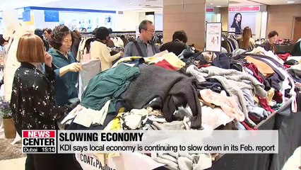 KDI says Korean economy sees continuing weak growth trend