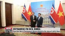Vietnam's FM in N. Korea to discuss protocol for Kim Jong-un's visit to Hanoi