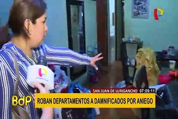 SJL: roban departamentos de damnificados por aniego