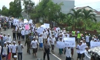 Protes Puisi Fadli Zon, Santri dan GP Ansor Demo