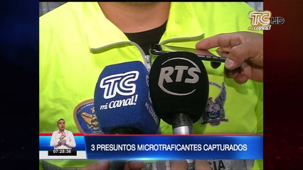 Tres presuntos microtraficantes capturados en el norte de Guayaquil