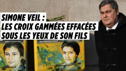 Simone Veil : les croix gammées effacées sous les yeux de son fils