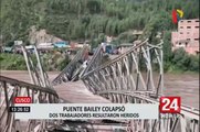 Cusco: puente Bailey colapsa y tres obreros caen a río Vilcanota