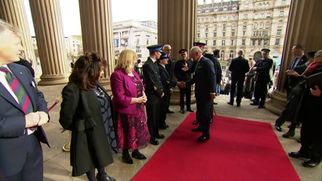 Charles meets Makaziwe Mandela at St George's Hall Liverpool