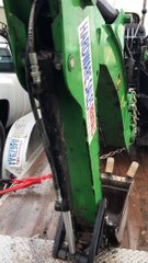 John Deere Tractor Chained To Trailer
