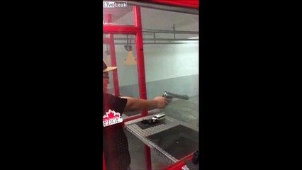 Son pistolet se désosse en pleine séance de tir... raté