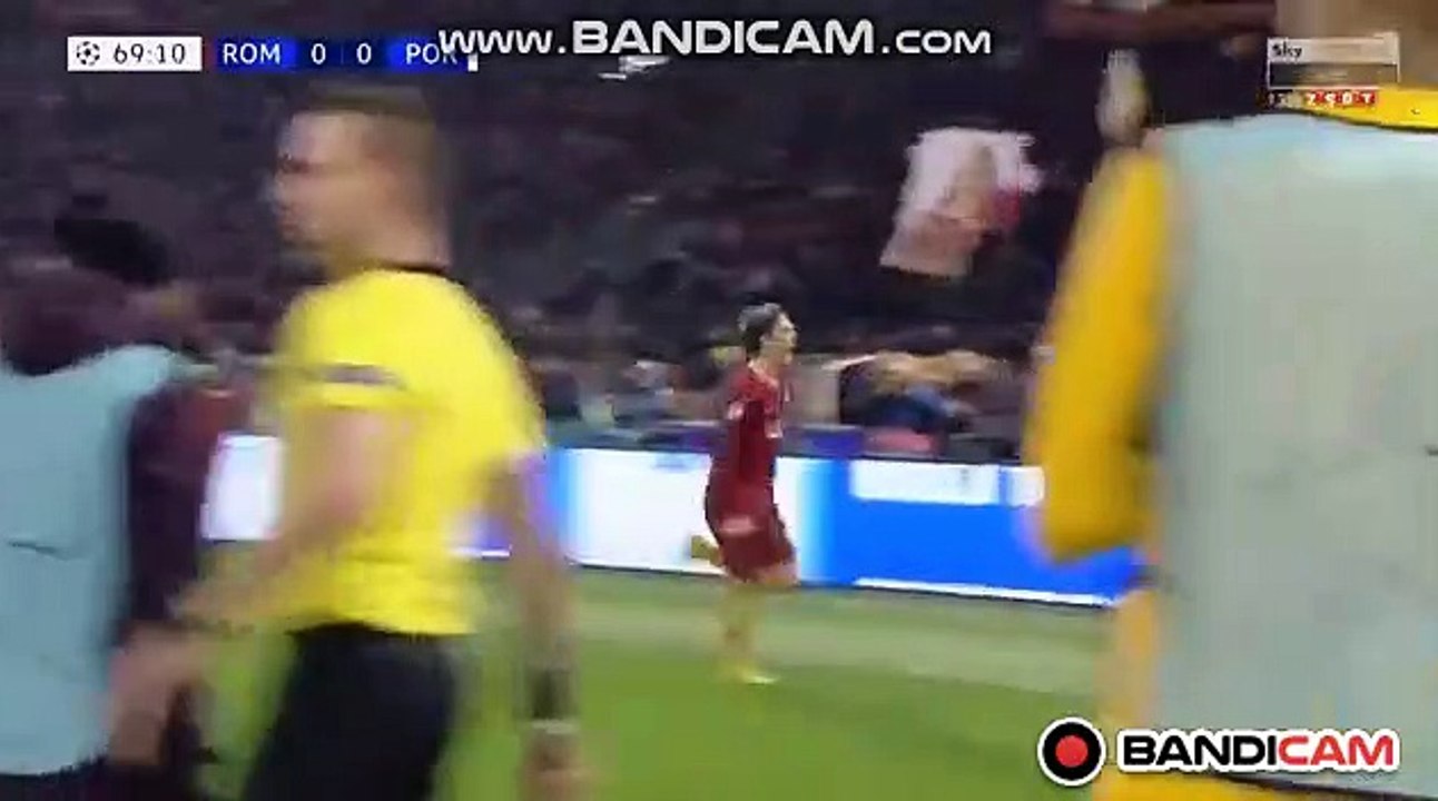Goal Zaniolo (1-0) AS Roma  vs	FC Porto