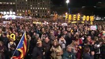 Independentistas catalanes protestan por juicio a sus líderes