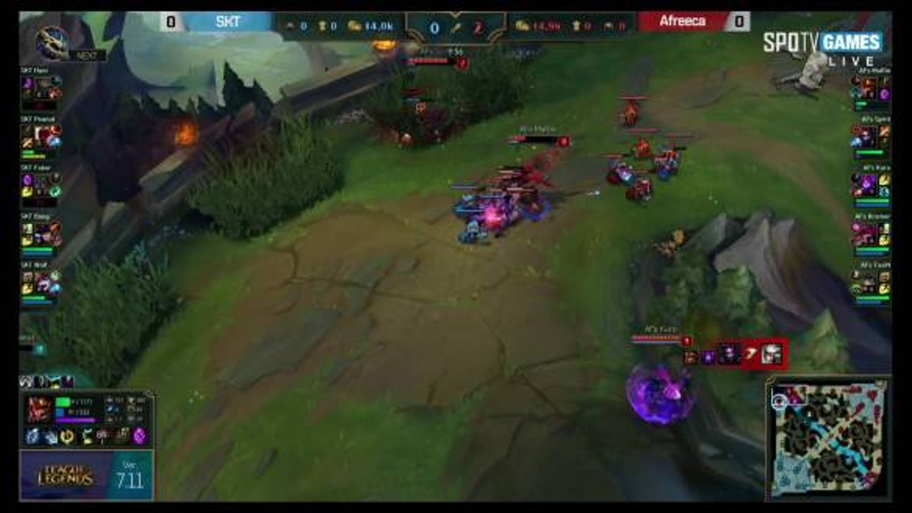 SKT vs. AFS Highlights Game 1 LCK SUMMER 2017 SK Telecom vs. Afreeca Freecs