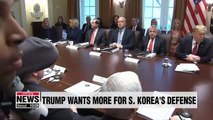 Trump says S. Korea should pay more for defense cost sharing