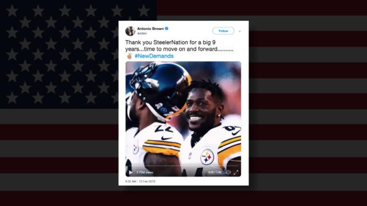 Stars and Bites - Brown leaves the Steelers