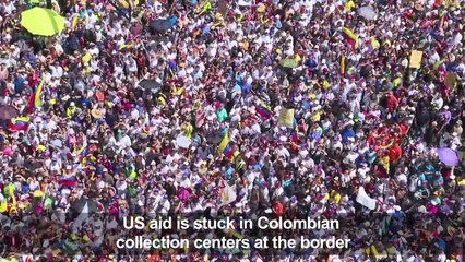 Venezuela opposition takes to streets over blocked aid