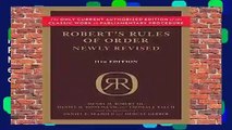 F.R.E.E [D.O.W.N.L.O.A.D] Robert s Rules of Order Newly Revised, 11th edition (Robert s Rules of