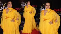 Kajol looks in Yellow gown with matching earrings; Watch video | Boldsky
