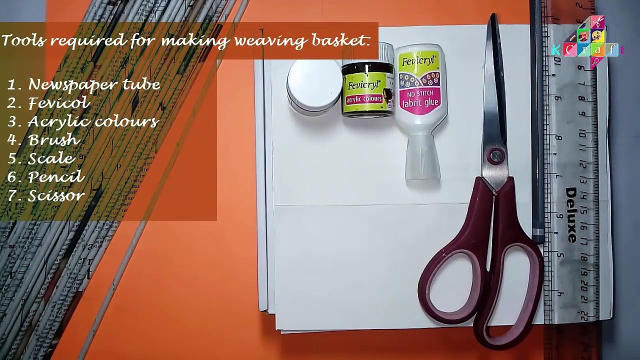 DIY- Weaving basket with recycled Newspaper - Handmade Basket for Christmas -Part #1