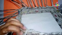 DIY- Weaving basket with recycled Newspaper - Handmade Basket for Christmas Special -Part #3