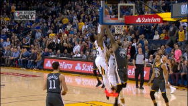 Donovan Mitchell throws down putback dunk