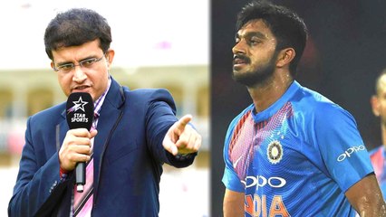 விஜய் ஷங்கருக்கு உலக கோப்பையில் வாய்ப்பு கிடைக்காது : கங்குலி கருத்து- வீடியோ