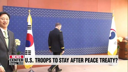 U.S. forces need to stay in S. Korea until peace treaty is signed: Abrams