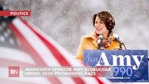 Amy Klobuchar Starts Off Covered In Snow For 2020 Race