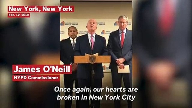 NYPD Commissioner Gives Statement On Police Detective Killed By Friendly Fire In Queens