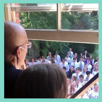 Teacher Battling Cancer Receives Touching Tribute From More Than 400 Students