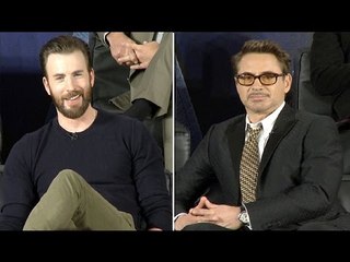 Robert Downey Jr & Chris Evans On Captain America & Iron Man Rivalry
