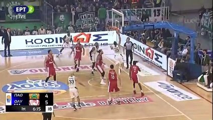 Nick Kalathes AMAZING pass to Ioannis Papapetrou for the one-handed SLAM! Panathinaikos vs Olympiakos 13.02.2019