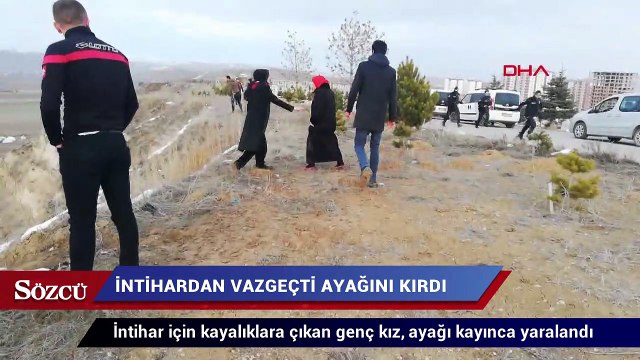 İntihardan vazgeçti, ayağı kayınca kayalıklardan yuvarlanıp yaralandı