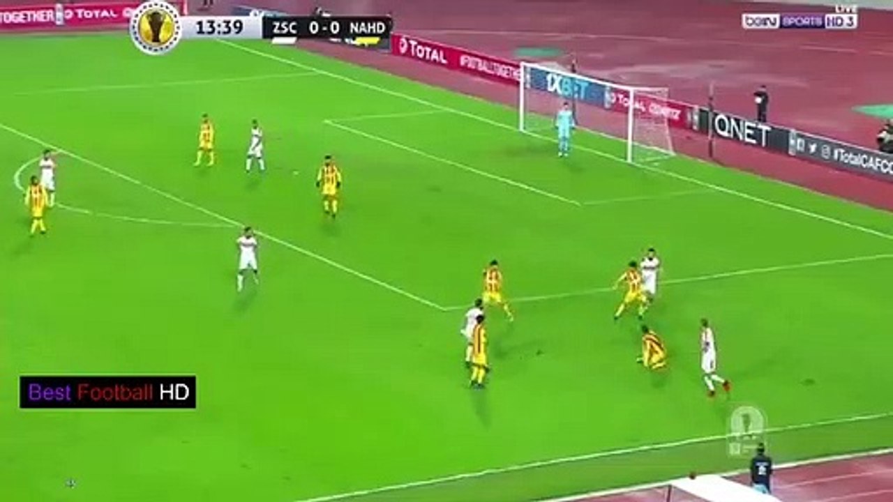 شاهد ...خالد بوطيب يسجل أول أهدافه مع الزمالك المصري.