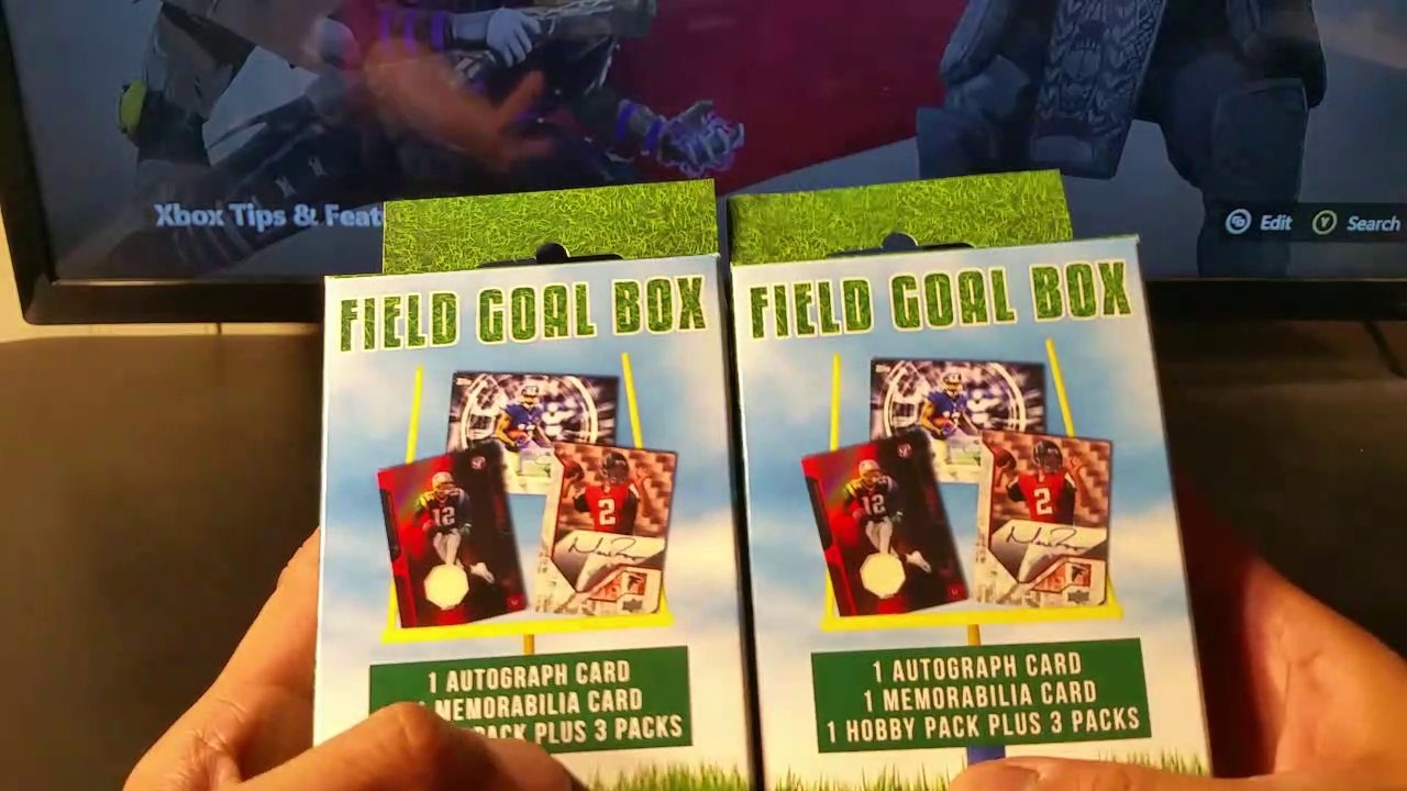 Two Excell Marketing Fairfield Field Goal Boxes. NFL Football ball trading cards. 1 hobby pack, 1 autograph and 1 memorabilia per box.