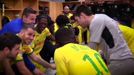 Caen - FC Nantes : la joie du vestiaire