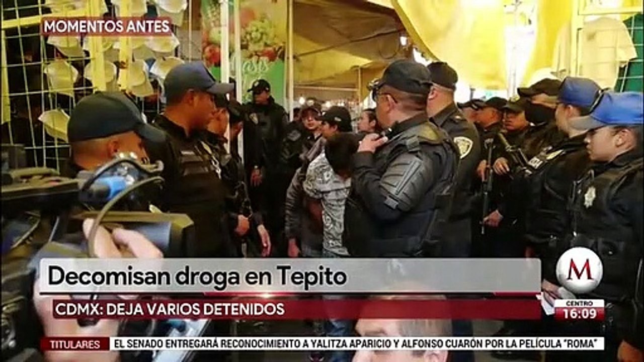 Decomisan droga en Tepito