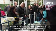 Turkey sells cheap vegetables before elections