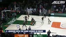 Miami's Zach Johnson Hits Game Winner Against Clemson