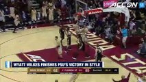 Florida State's Wyatt Wilkes Sets Off FSU Bench With Monster Dunk