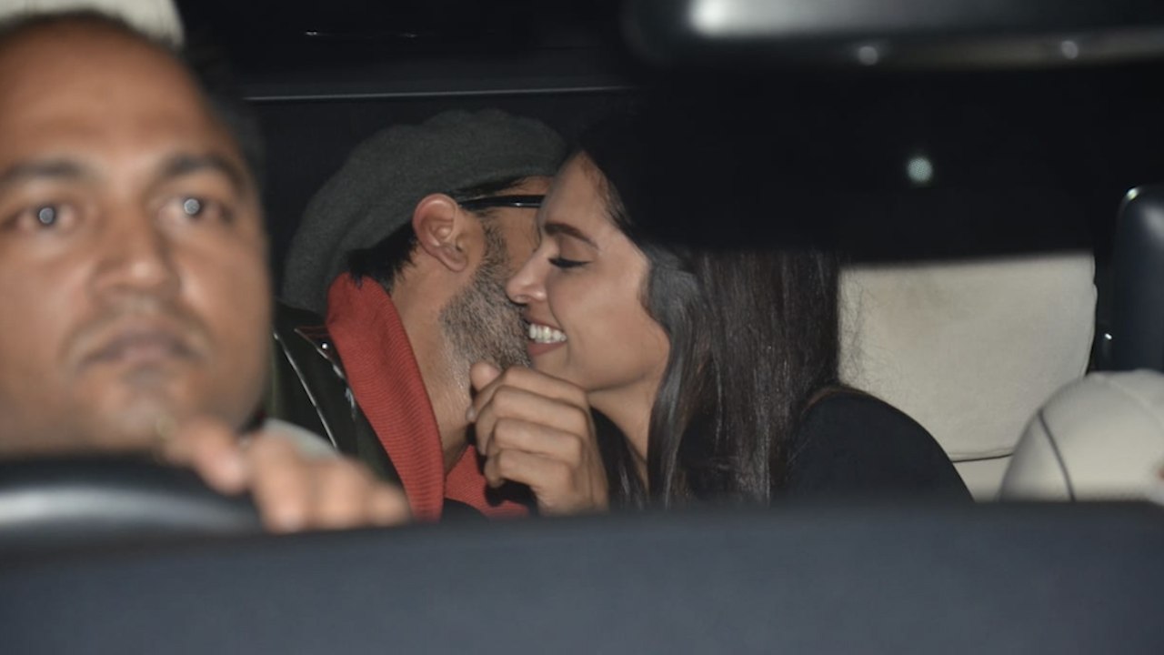 Deepika Padukone joins Ranveer and Alia at the Gully Boy screening