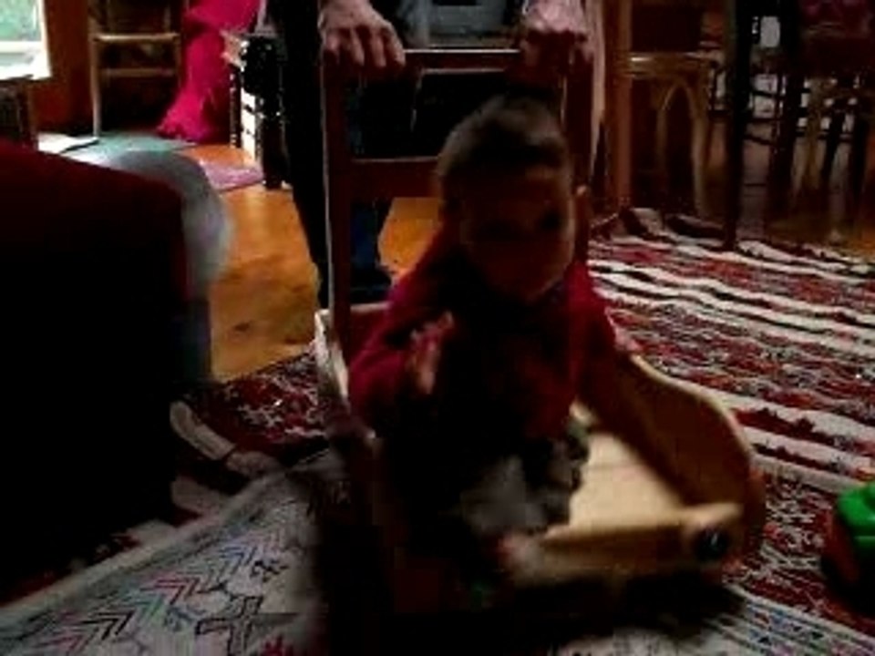 Llewelyn dans son charriot