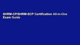 SHRM-CP/SHRM-SCP Certification All-in-One Exam Guide