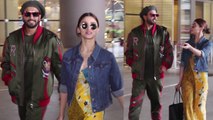 Ranveer Singh & Alia Bhatt spotted together at Airport; Watch Video | FilmiBeat