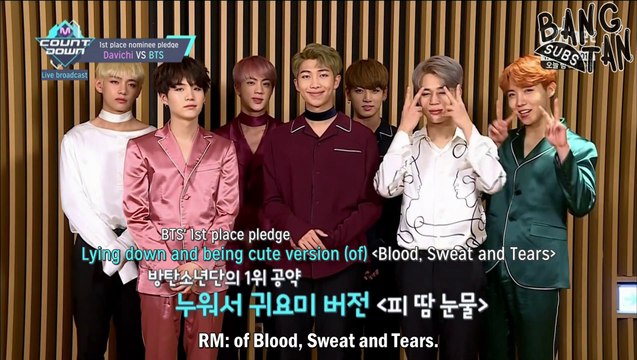 [ENG] 161020 M!Countdown - BTS 1st place Pledge