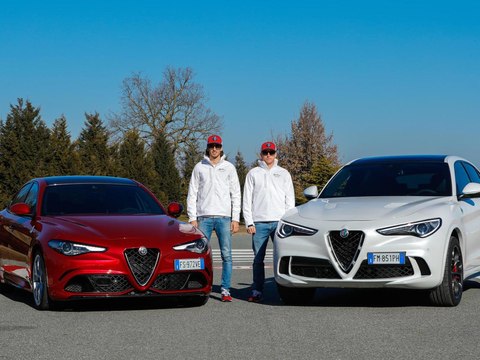 Kimi Räikkönen et Antonio Giovinazzi découvrent l’univers d’Alfa Romeo