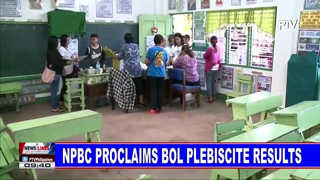 NPBC proclaims BOL plebiscite results