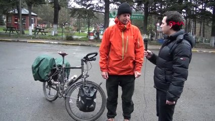 Zonguldak Bisikletiyle Fransa'dan Japonya'ya Yola Çıktı, Çaycuma'ya Hayran Kaldı