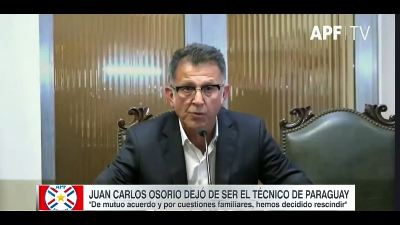 JUAN CARLOS OSORIO DEJO DEJO DE SER EL TÉCNICO DE PARAGUAY
