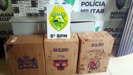 Casal é detido pela PM com cigarros contrabandeados